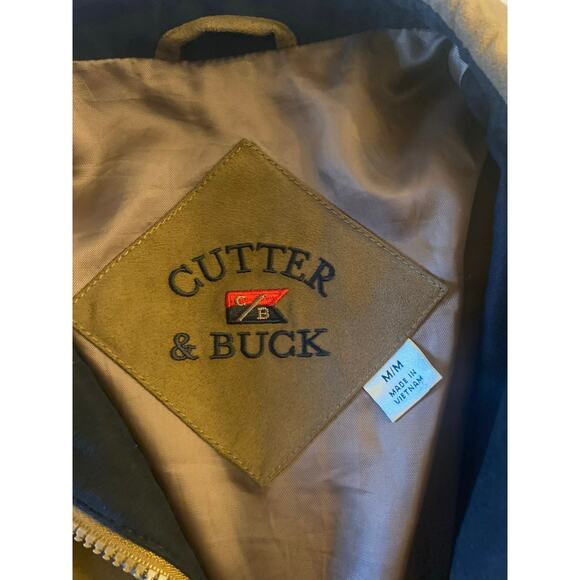 Cutter & Buck Men’s Brown Full Zip Jacket Size M Classic Bomber Style - Picture 2 of 11